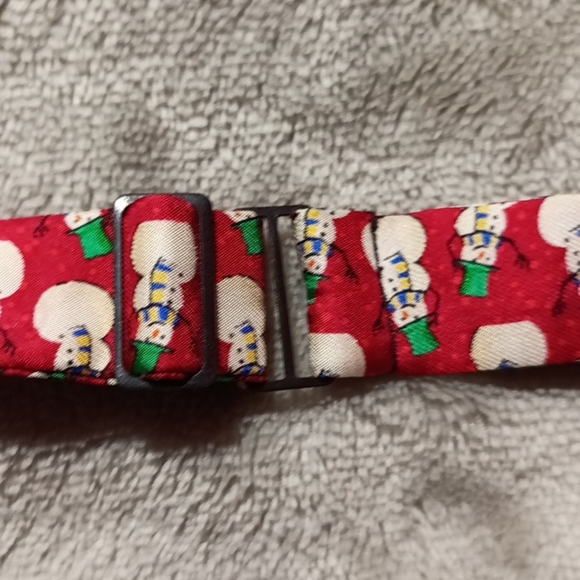 Novelty Christmas Snowman Silk Bow Tie - Picture 5 of 5